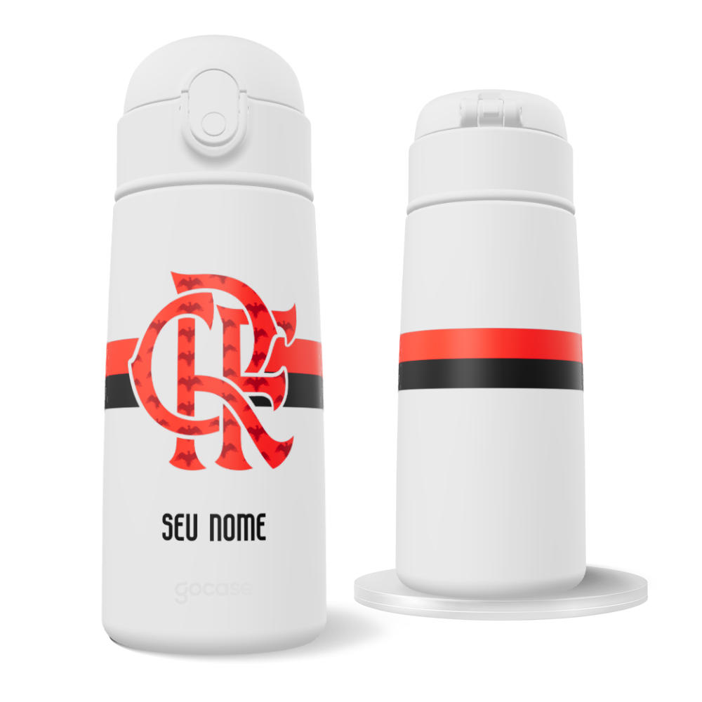 Garrafa Térmica Fun + Ebook - Flamengo - Uniforme 2 2026 Escudo