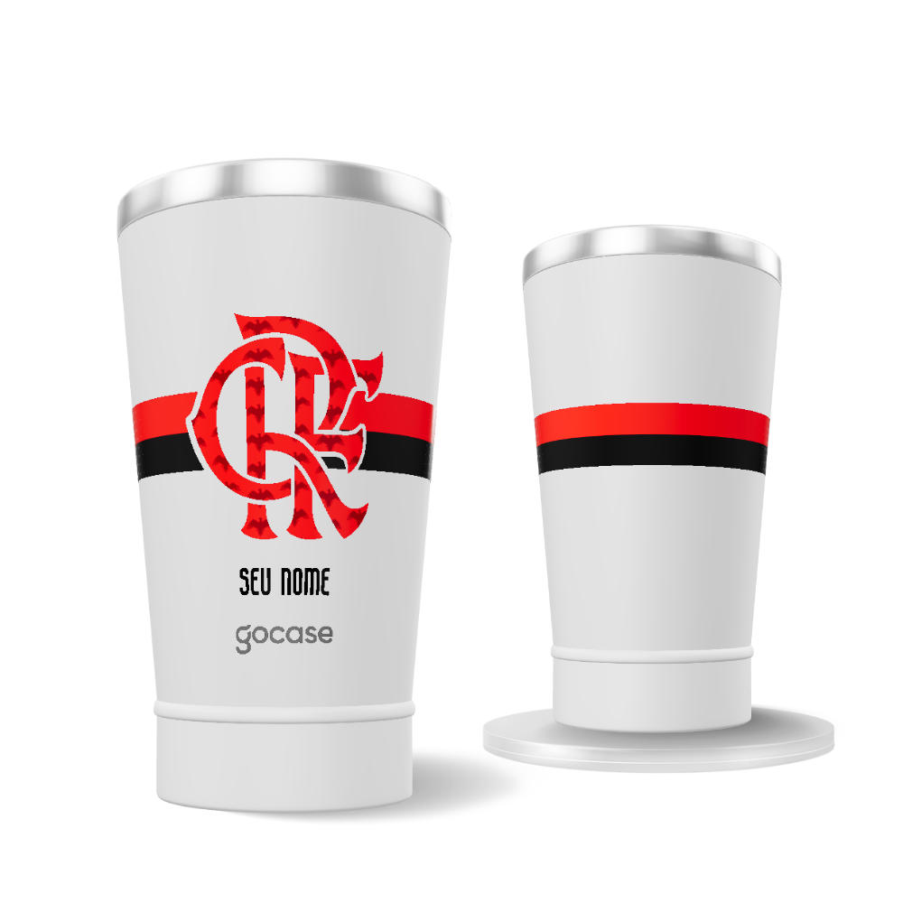 Copo Térmico Cerveja + Ebook - Flamengo - Uniforme 2 2026 Escudo