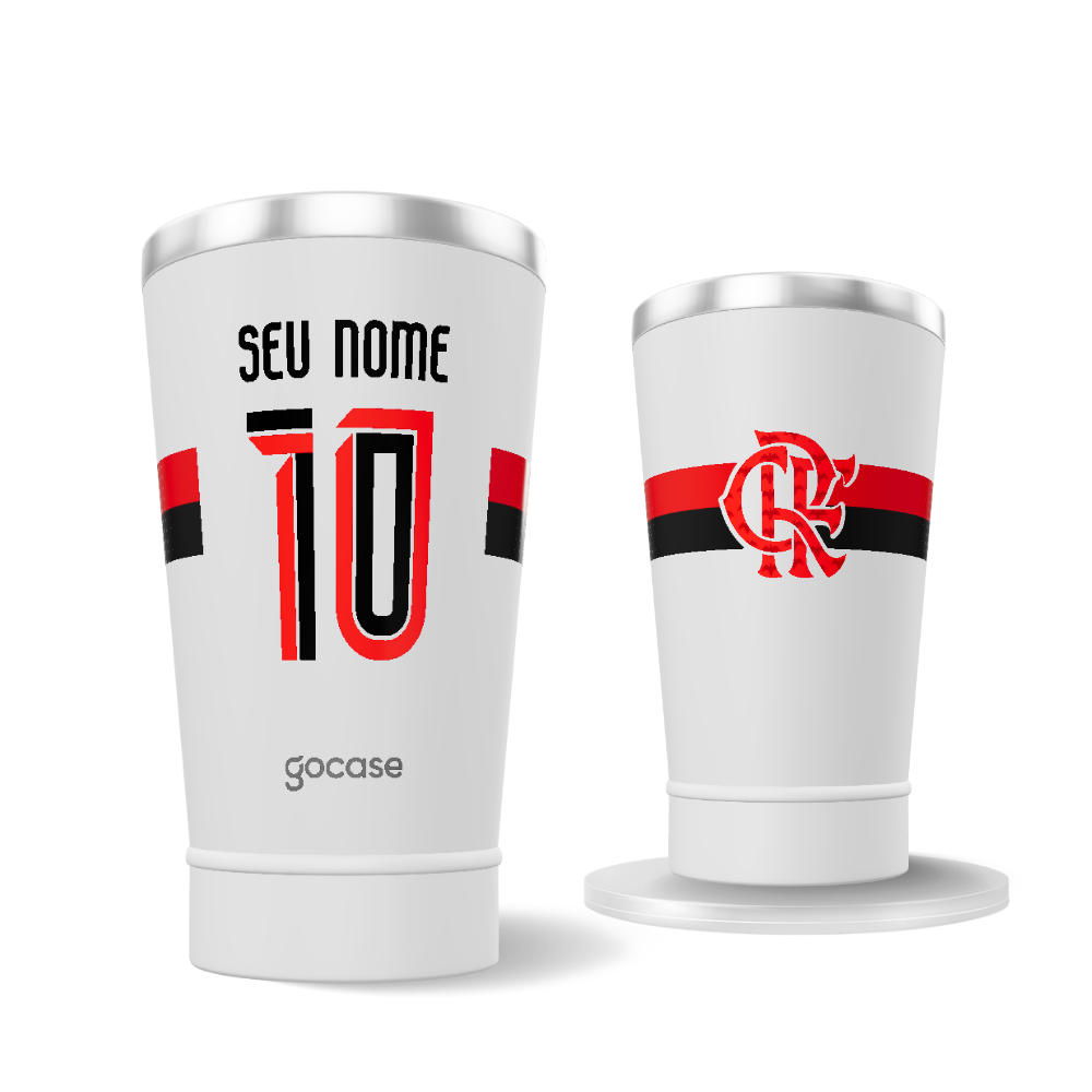 Copo Térmico Cerveja + Ebook - Flamengo - Uniforme 2 2026 Personalizado