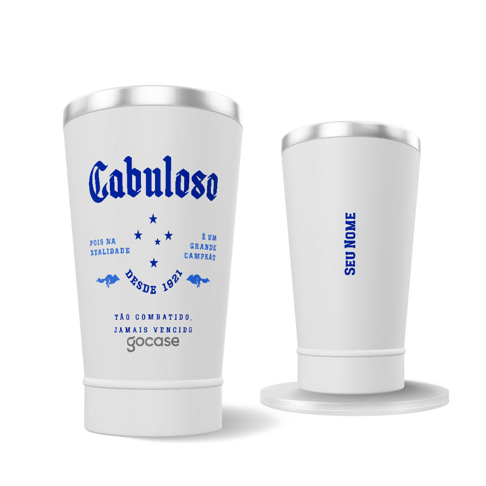 Copo Térmico Cerveja + Ebook - Cruzeiro - Historic Type