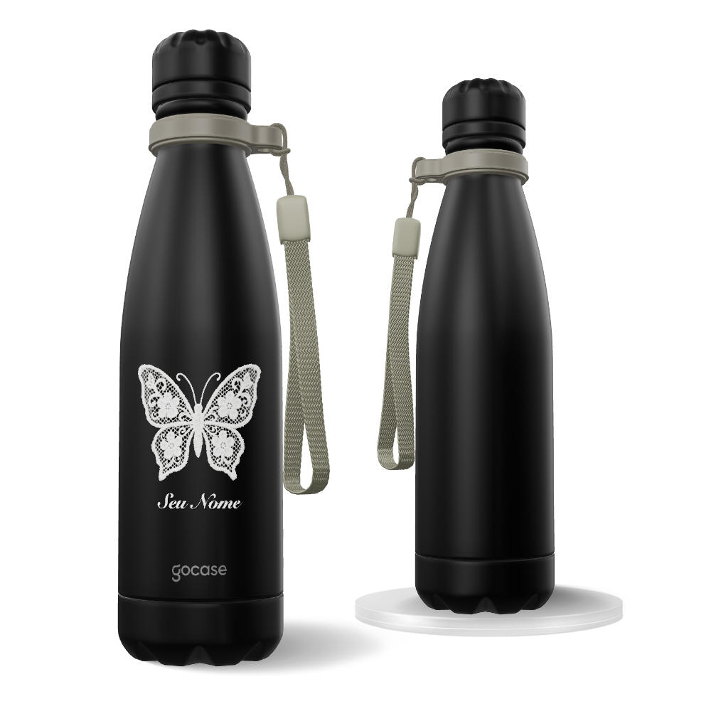 Garrafa Térmica Urban + Ebook - Borboleta Rendada