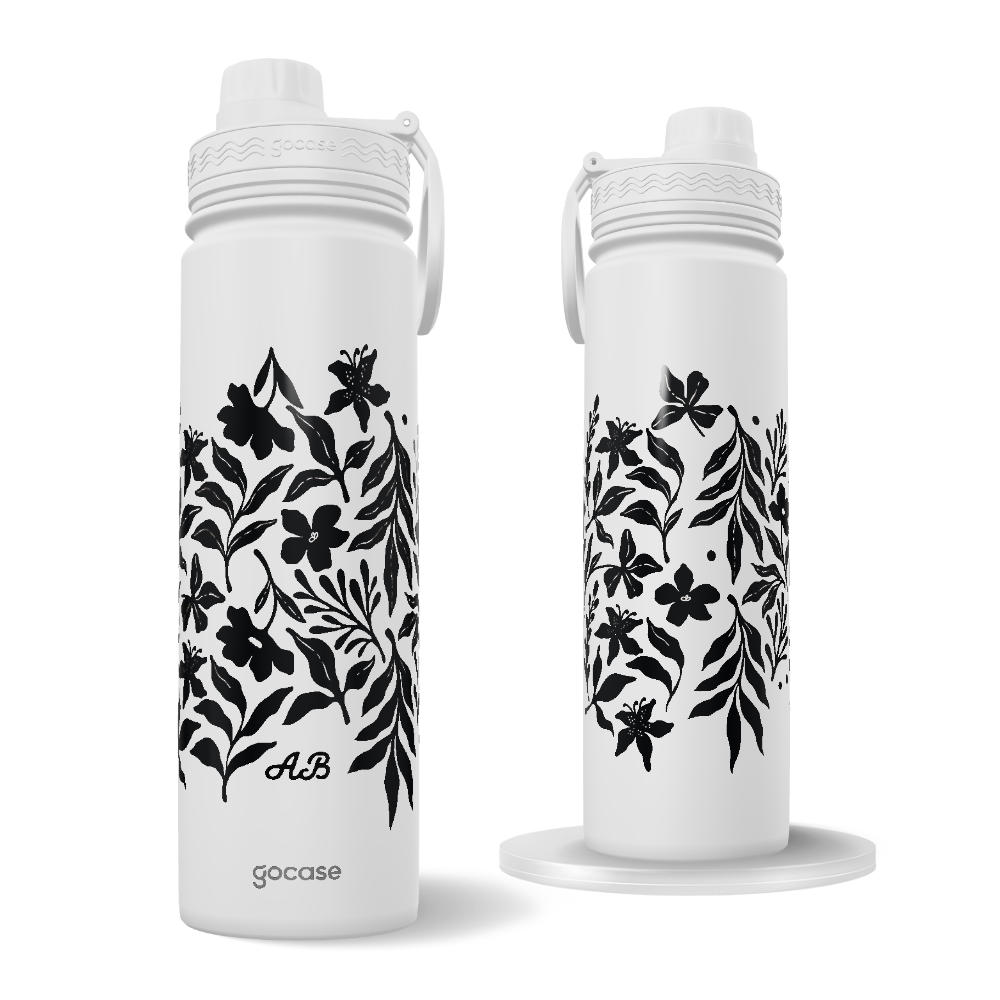 Garrafa Térmica Fresh - Black Glam Flower