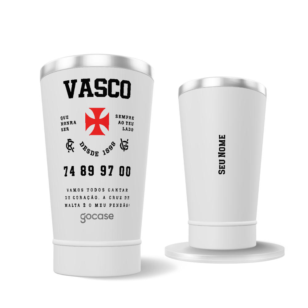 Copo Térmico Cerveja + Ebook - Vasco - Historic Type