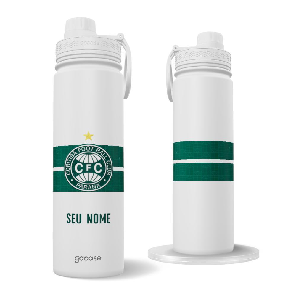Garrafa Térmica Fresh + Ebook - Coritiba - Uniforme 1 2026 Escudo