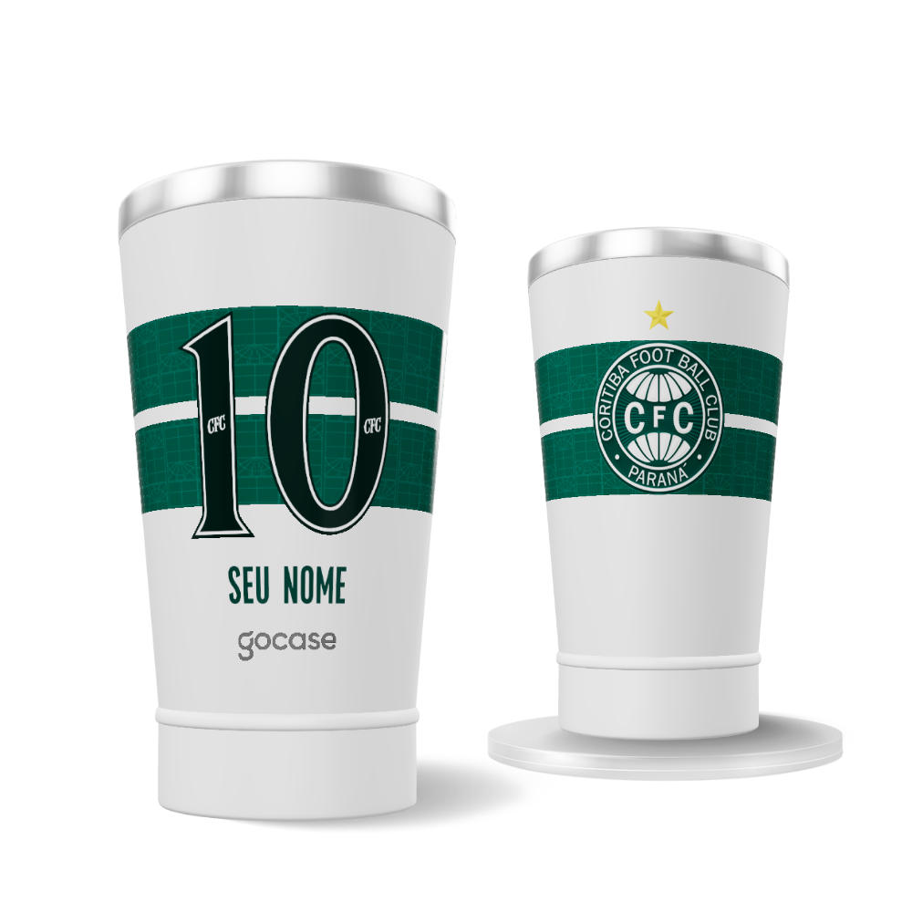 Copo Térmico Cerveja + Ebook - Coritiba - Uniforme 1 2026 Personalizado