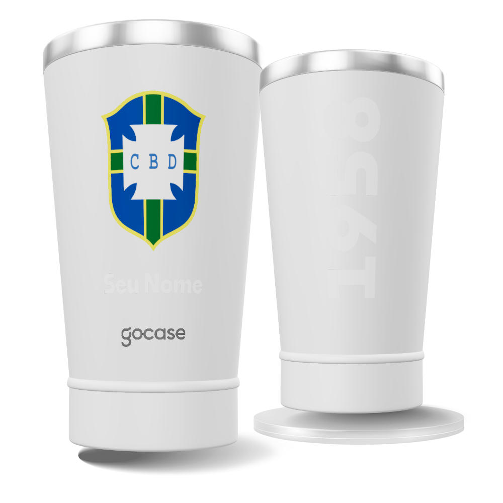 Copo Térmico Cerveja + Ebook - CBF - Uniforme 1958
