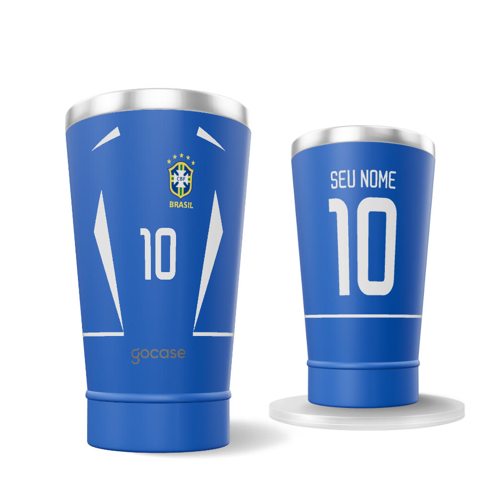 Copo Térmico Cerveja - CBF - Uniforme 2002 - Personalizado