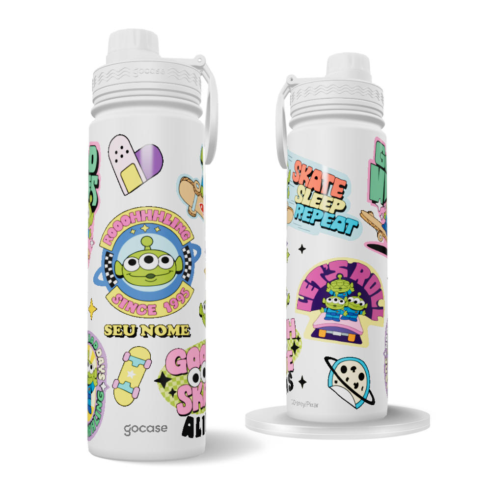Garrafa Térmica Fresh + Ebook - Toy Story - Skate Aliens