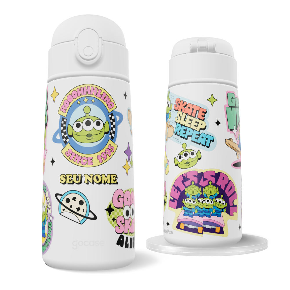 Garrafa Térmica Fun + Ebook - Toy Story - Skate Aliens