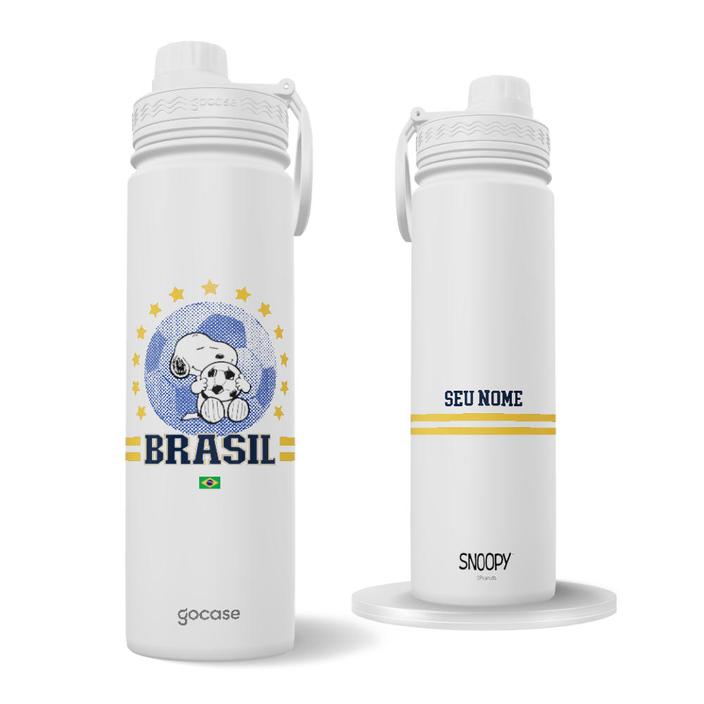 Garrafa Térmica Fresh + Ebook - Snoopy - Brasil