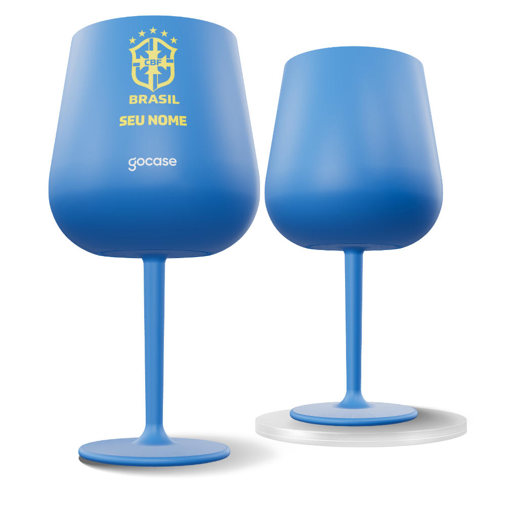 Taça Térmica Drink + Ebook - CBF - Escudo Minimalista Amarelo