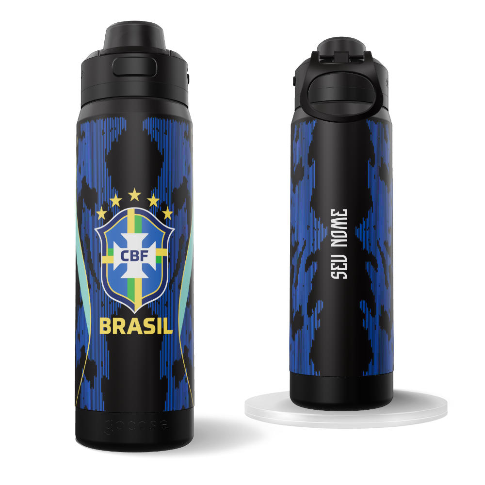 Garrafa Térmica Flip Pro + Ebook - CBF - Uniforme 2 Escudo - 2026