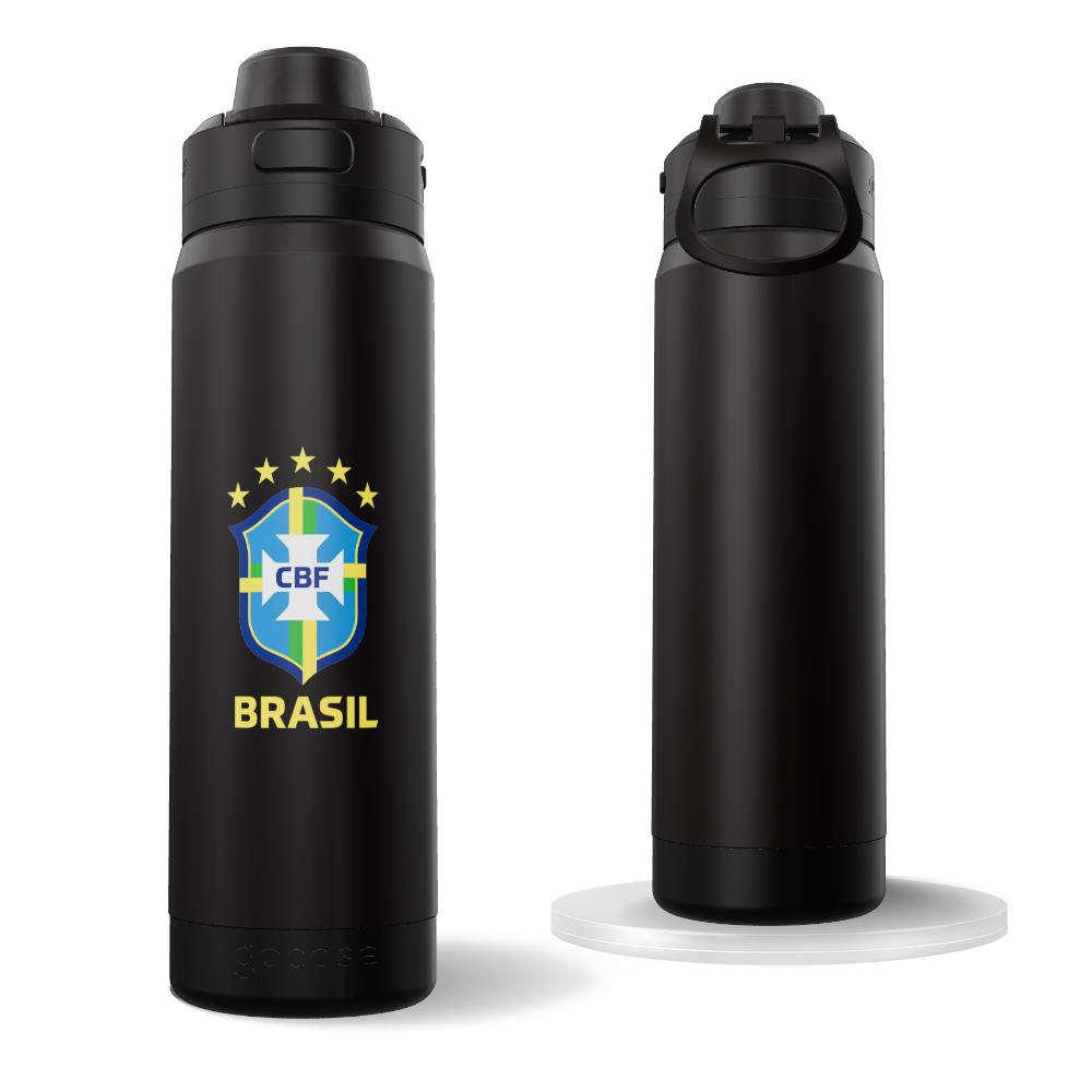 Garrafa Térmica Flip Pro + Ebook - CBF - Escudo