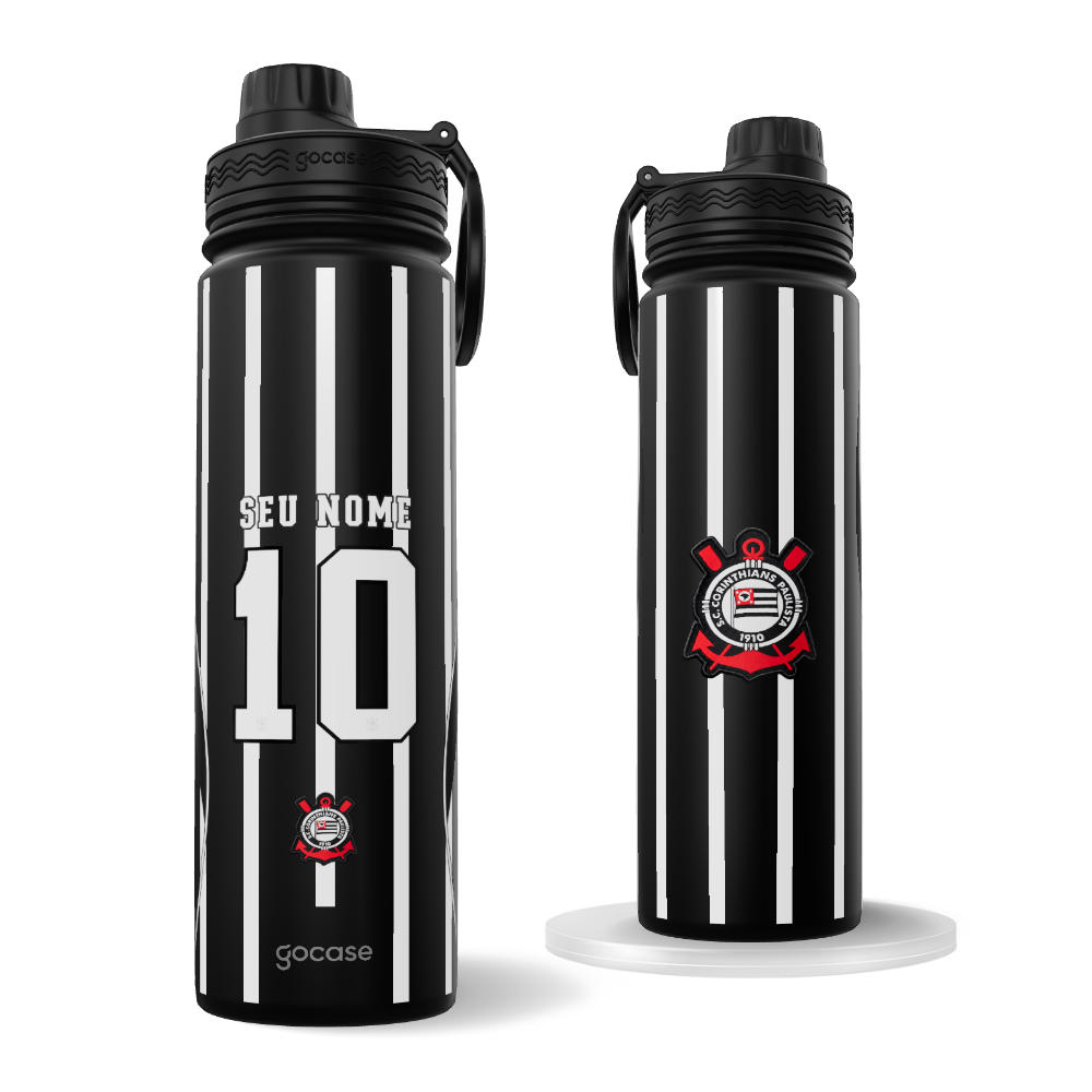 Garrafa Térmica Fresh - Corinthians - Uniforme 2 2026 - Personalizado