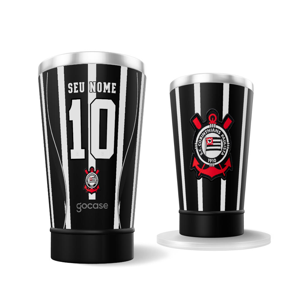 Copo Térmico Cerveja - Corinthians - Uniforme 2 2026 - Personalizado Copo Térmico Cerveja - Corinthians - Uniforme 2 2026 - Personalizado