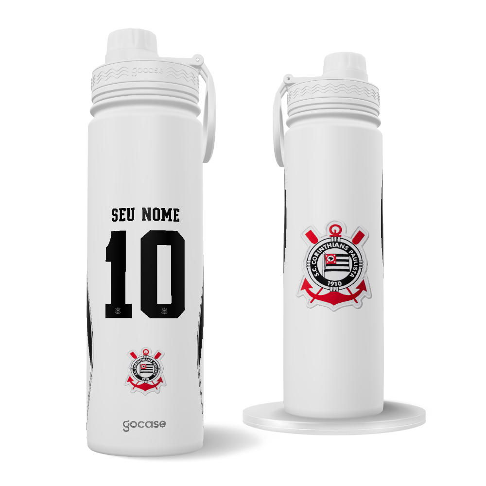 Garrafa Térmica Fresh - Corinthians - Uniforme 1 2026 - Personalizado