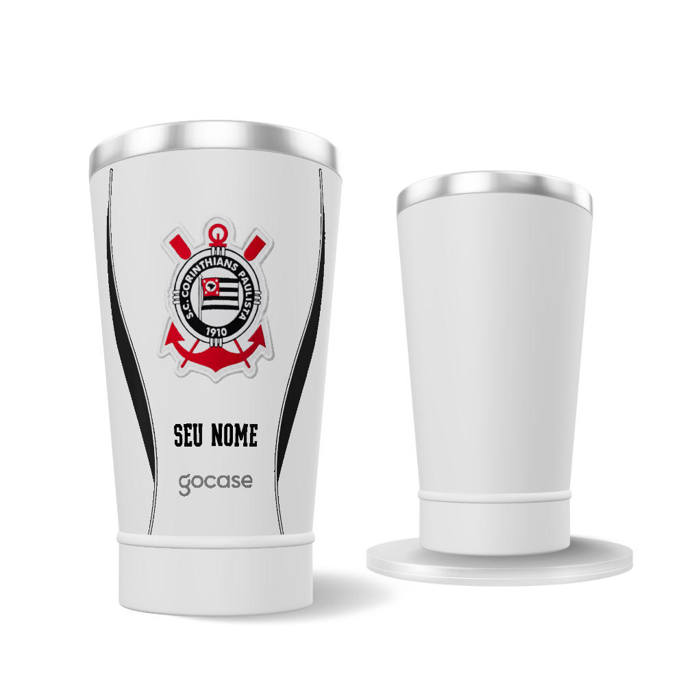 Copo Térmico Cerveja  - Corinthians - Uniforme 1 2026 - Escudo