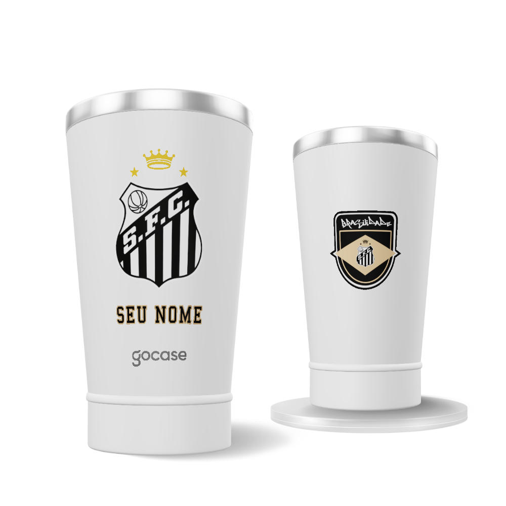 Copo Térmico Cerveja + Ebook - Santos - Uniforme 1 2026.
