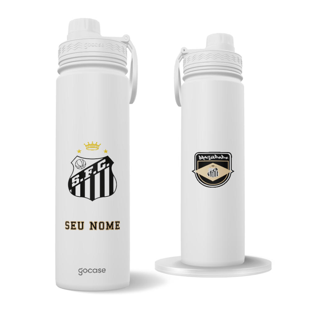 Garrafa Térmica Fresh + Ebook - Santos - Uniforme 1 2026.