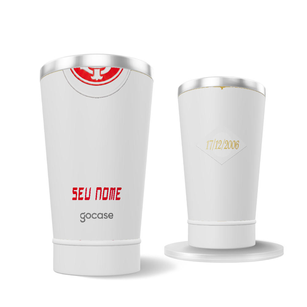 Copo Térmico Cerveja + Ebook - Internacional - Uniforme 2 2026 - Escudo