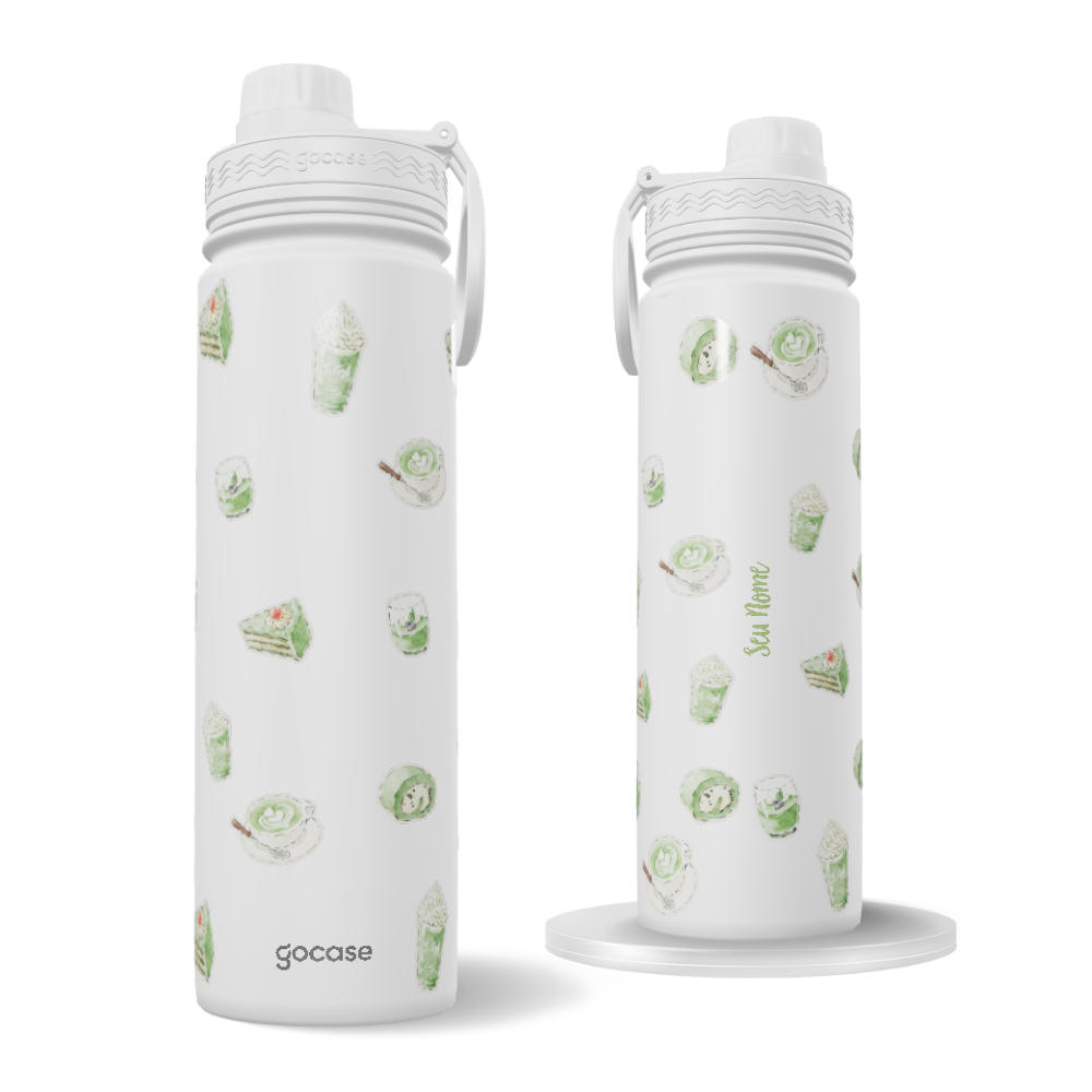 Garrafa Térmica Fresh + Ebook - Clube do Matcha