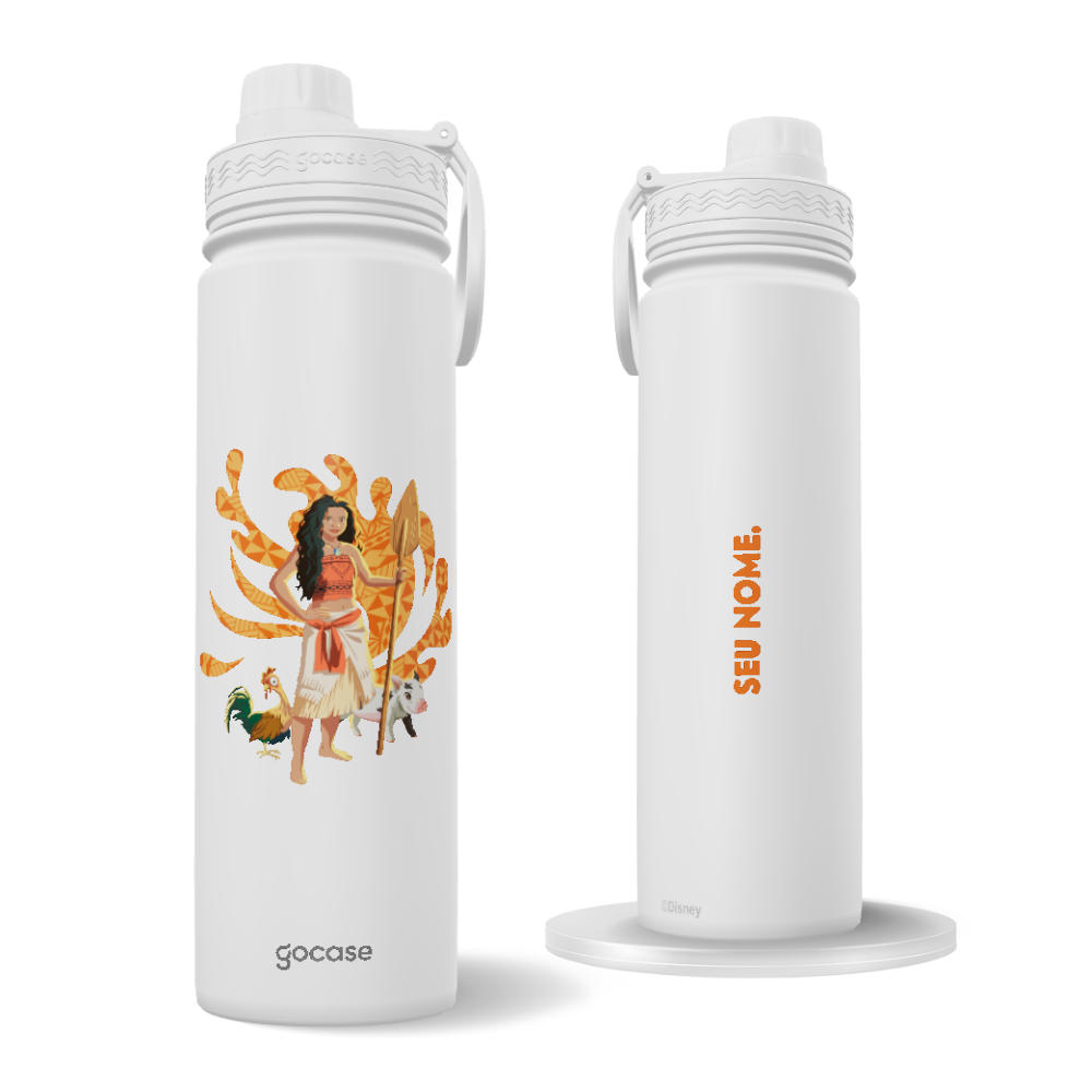 Garrafa Térmica Fresh + Ebook - Moana Live Action - Aventura Tribal