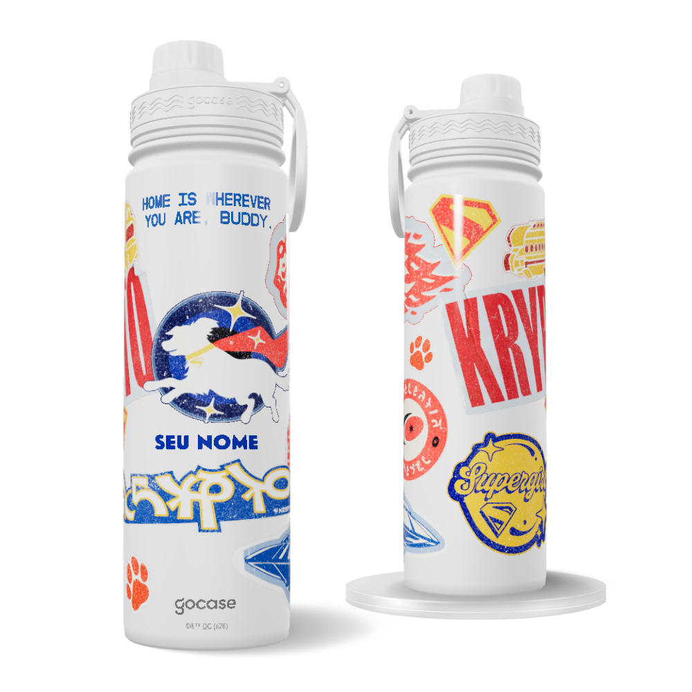 Garrafa Térmica Fresh + Ebook - Super Girl - Kripto Stickers