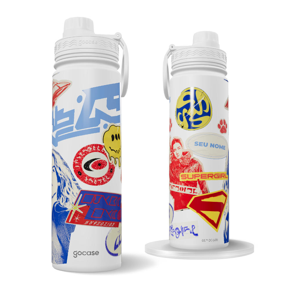 Garrafa Térmica Fresh - Super Girl - Colagem Kara