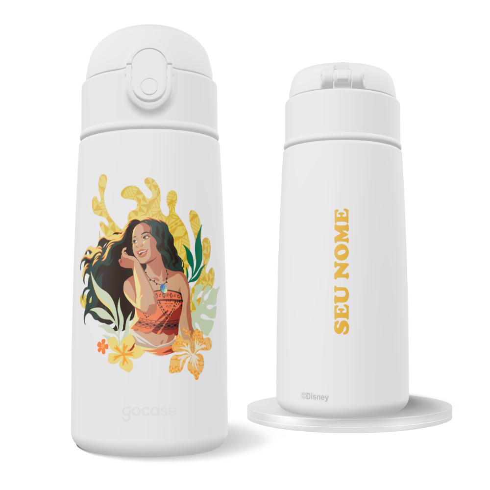 Garrafa Térmica Fun + Ebook - Moana Live Action - Brilho do Sol