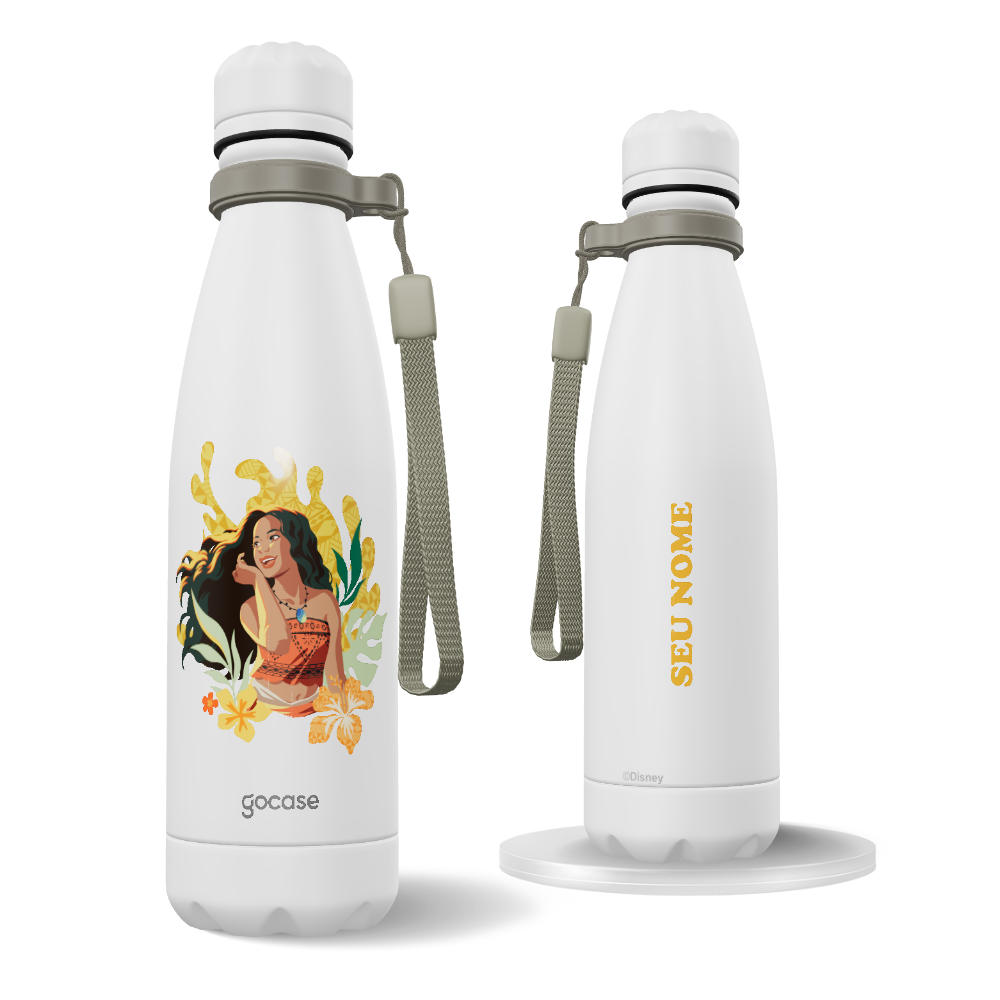Garrafa Térmica Urban + Ebook - Moana Live Action - Brilho do Sol