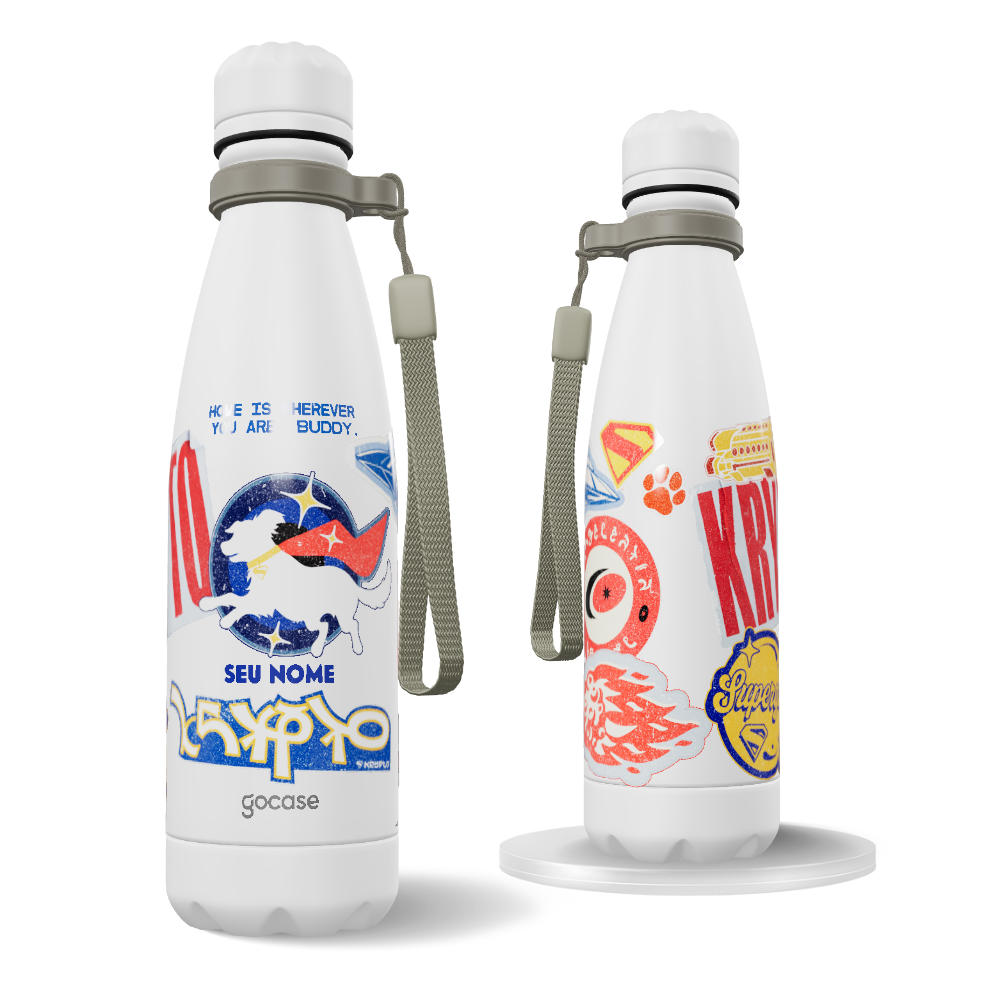Garrafa Térmica Urban -  Super Girl - Kripto Stickers