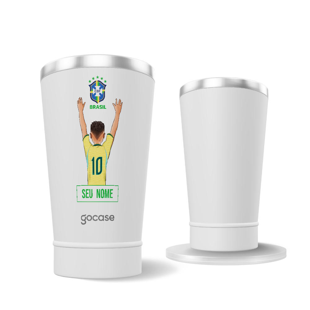 Copo Térmico Cerveja + Ebook - CBF - Garoto Uniforme 01