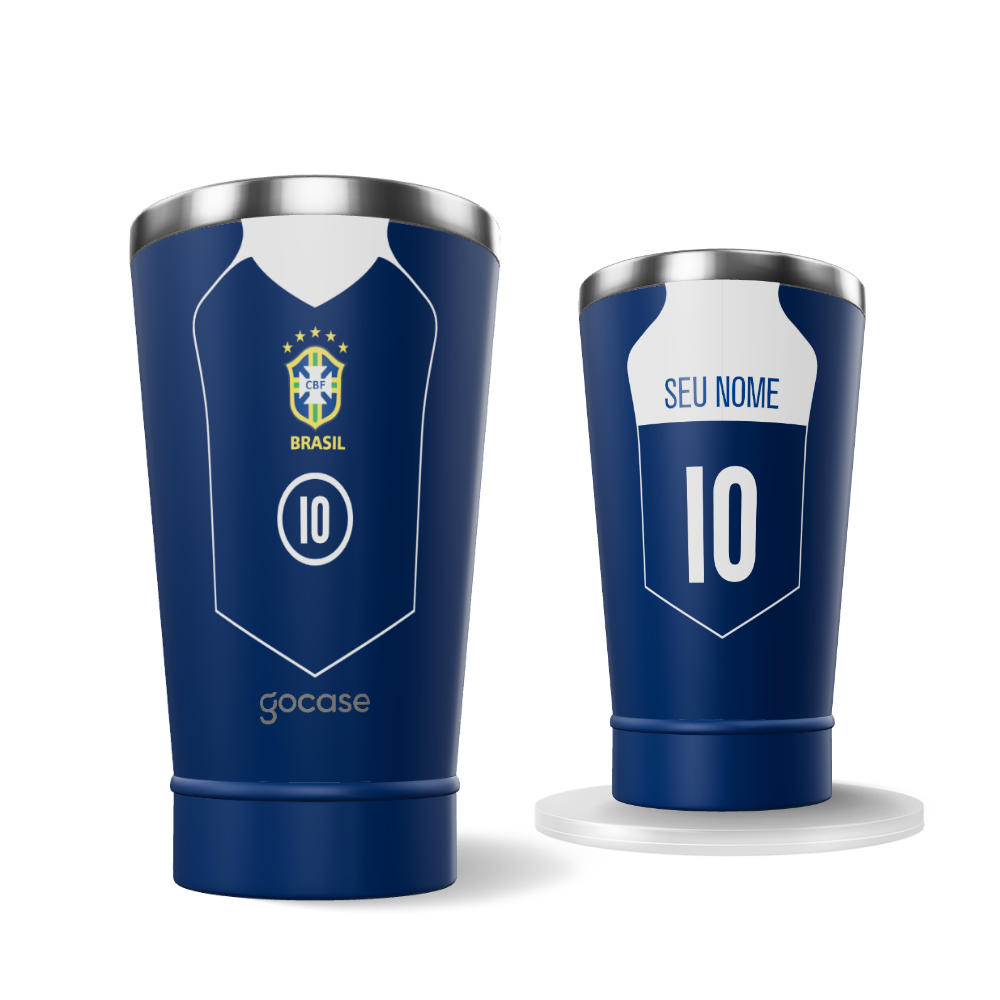 Copo Térmico Cerveja + Ebook - CBF - Uniforme 2004