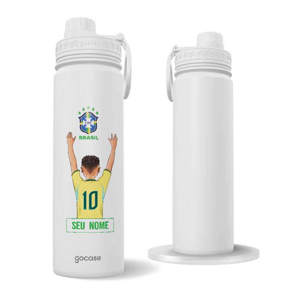 Garrafa Térmica Fresh + Ebook - CBF - Garoto Uniforme 01