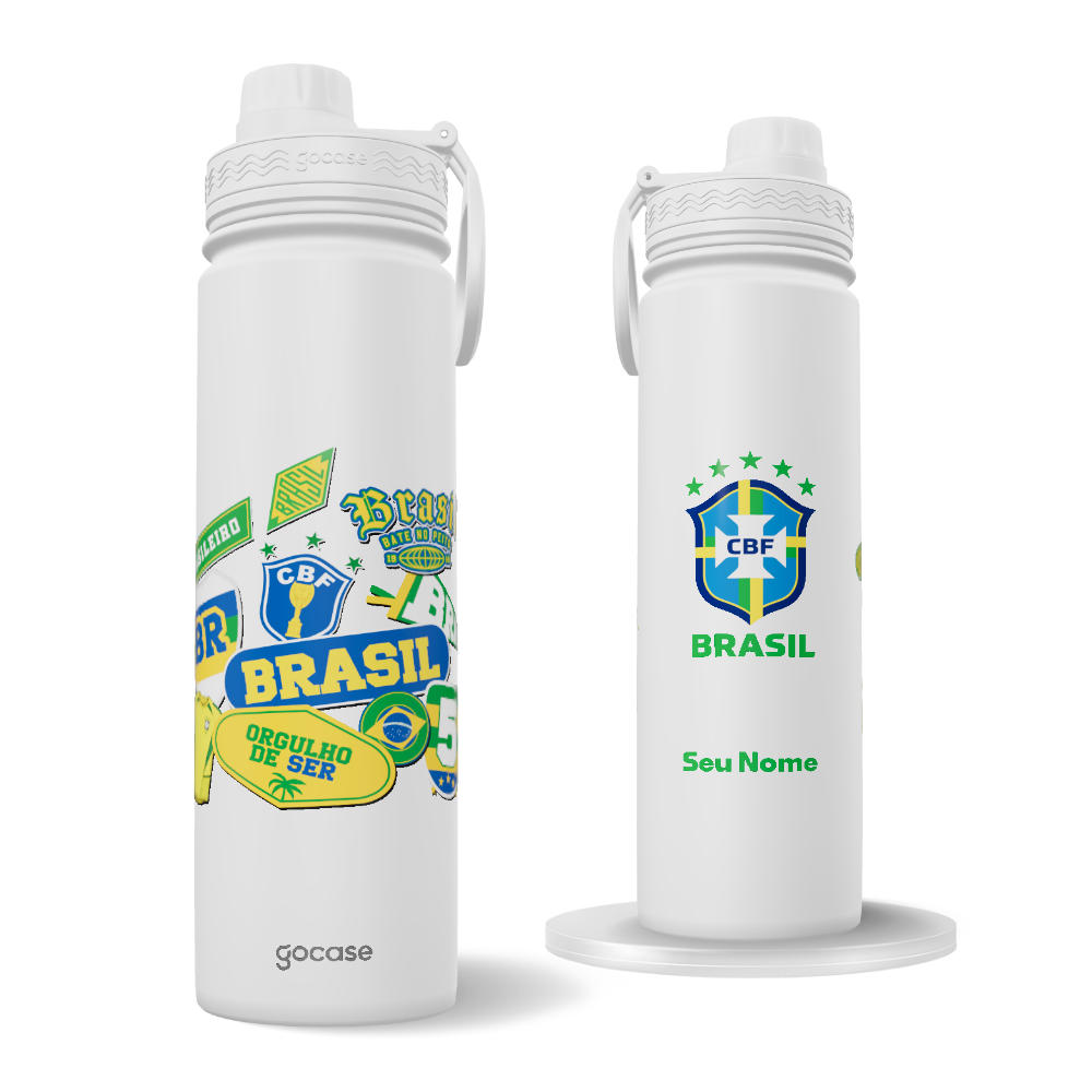 Garrafa Térmica Fresh - CBF - Selos Brasil