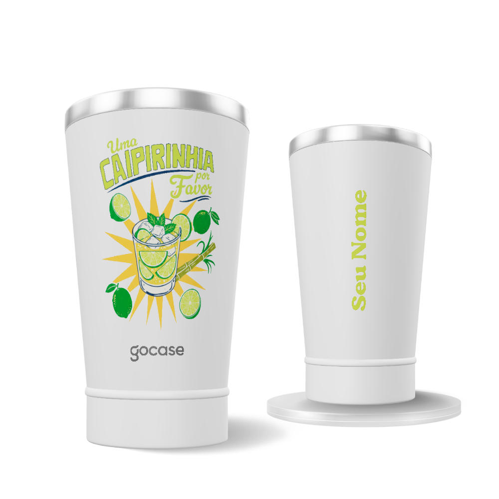 Copo Térmico + Ebook - Quero Uma Caipirinha Copo Térmico + Ebook - Quero Uma Caipirinha