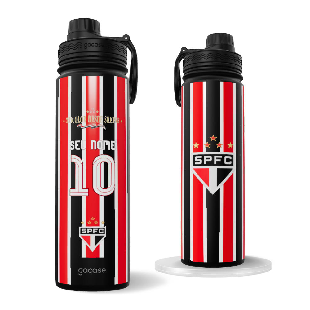 Garrafa Térmica Fresh + Ebook - São Paulo - Uniforme 2 2026 - Personalizado