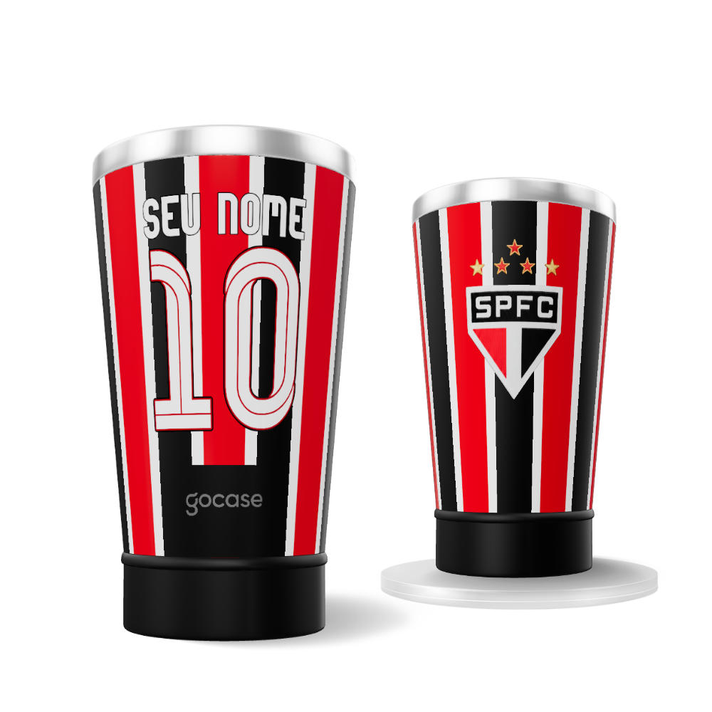 Copo Térmico Cerveja + Ebook - São Paulo - Uniforme 2 2026 - Personalizado