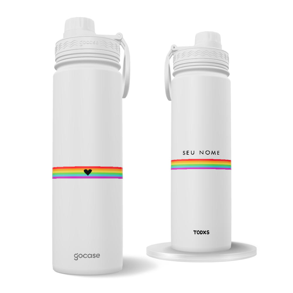 Garrafa Térmica Fresh + Ebook - Todxs - Coração LGBT