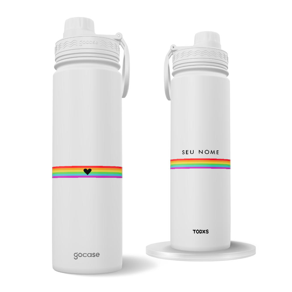 Garrafa Térmica Fresh - Todxs - Coração LGBT