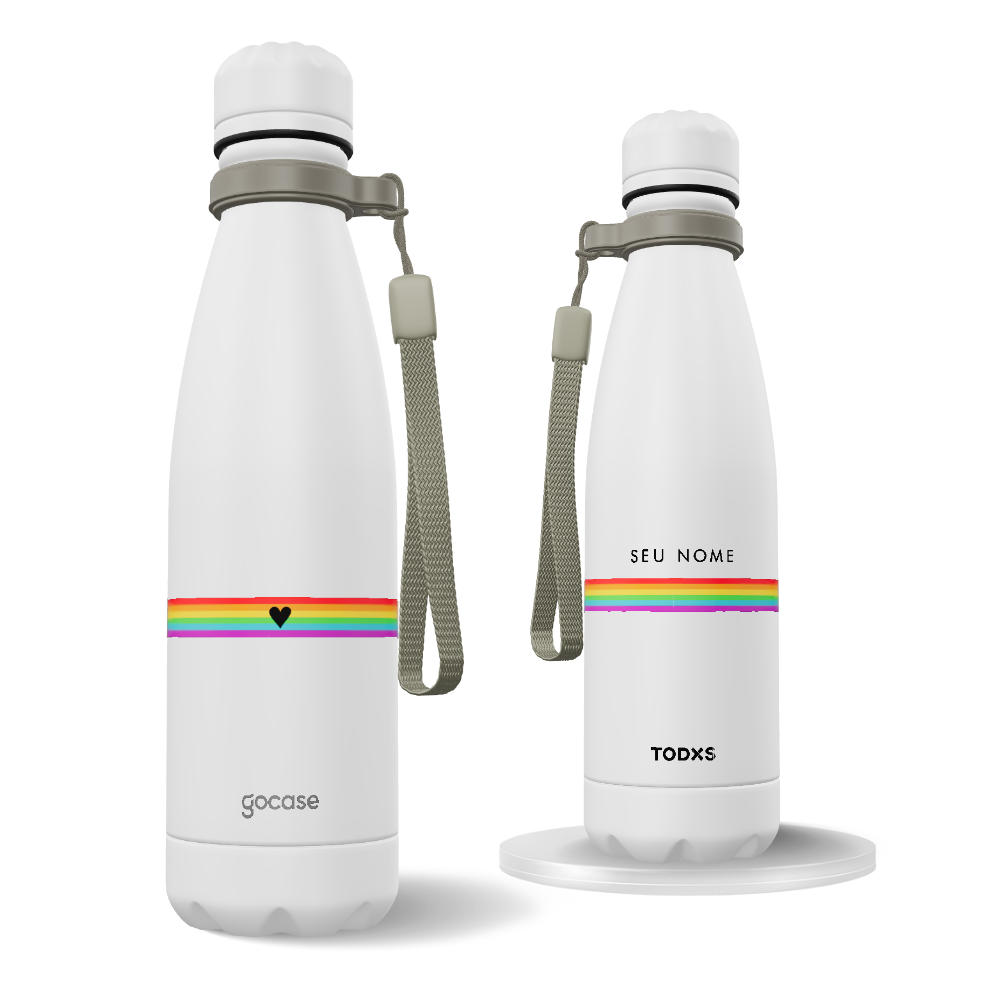 Garrafa Térmica Urban -  Todxs - Coração LGBT