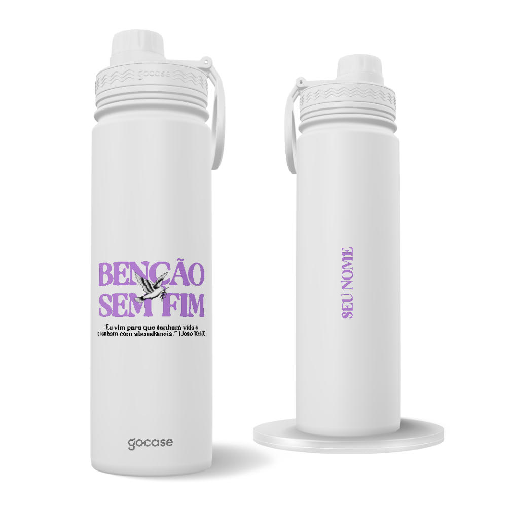 Garrafa Térmica Fresh + Ebook - Benção Sem Fim