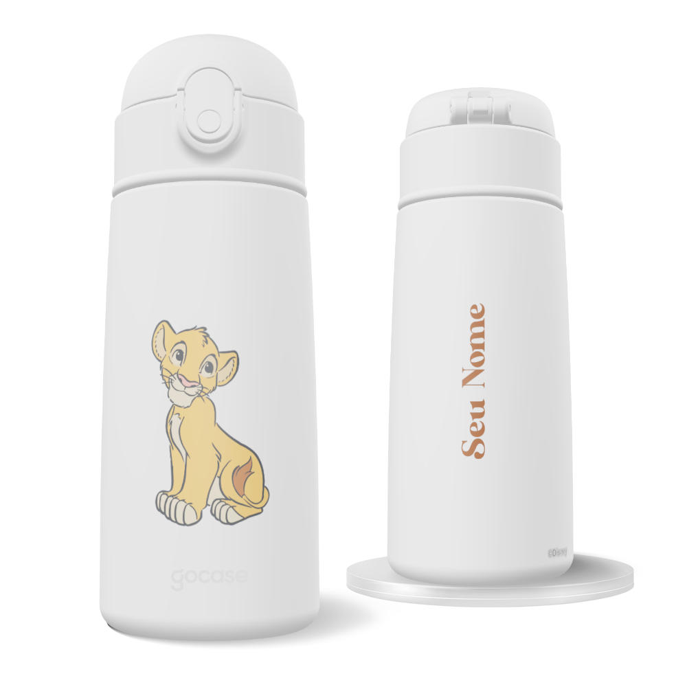 Garrafa Térmica Fun + Ebook - Rei Leão - Filho Simba