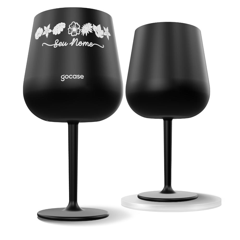 Taça Térmica Drink - Meu Nome em Flores