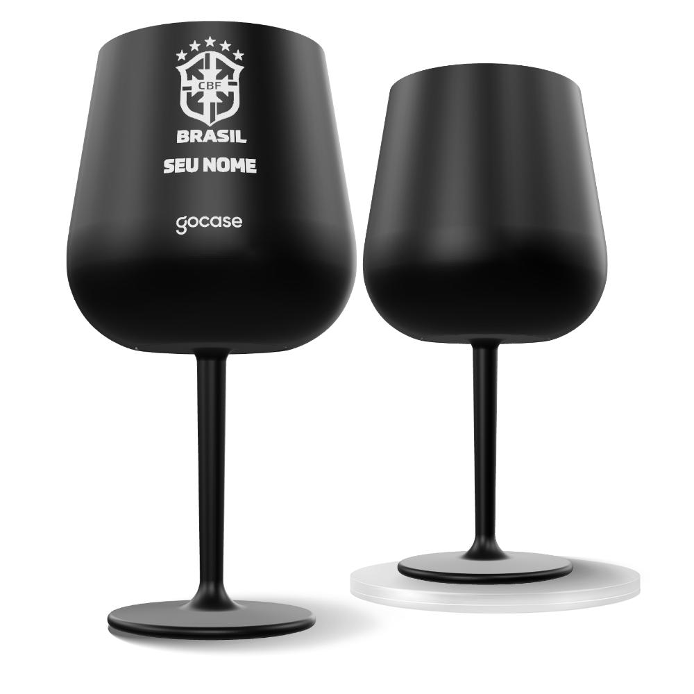 Taça Térmica Drink - CBF - Escudo Minimalista Branco