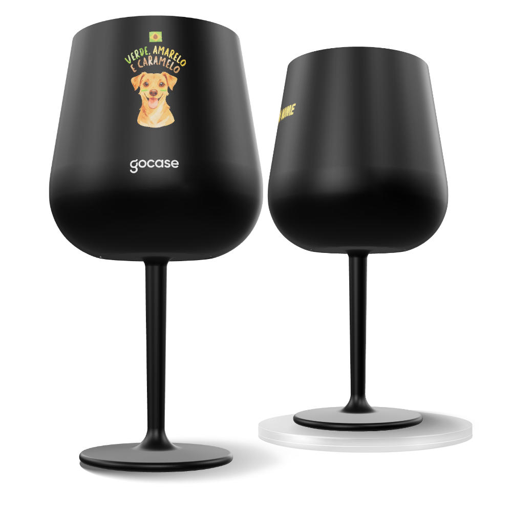 Taça Térmica Drink - Verde Amarelo e Caramelo