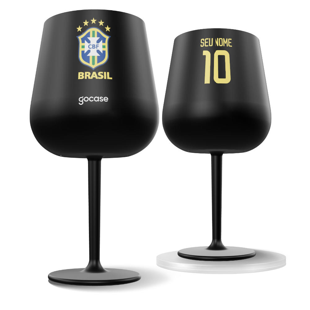 Taça Térmica Drink - CBF - Uniforme 2002 - Personalizado Taça Térmica Drink - CBF - Uniforme 2002 - Personalizado