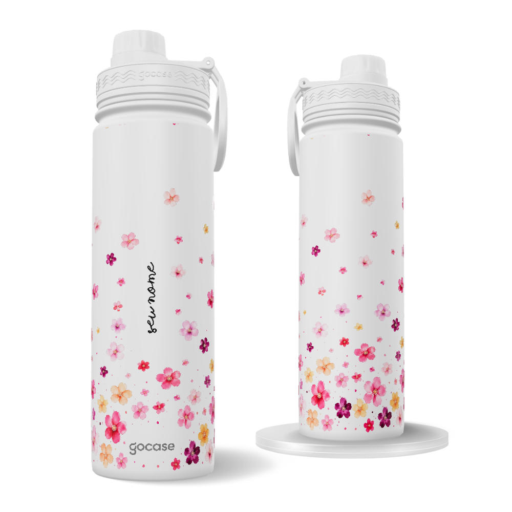 Garrafa Térmica Fresh + Ebook - Flores Flutuantes