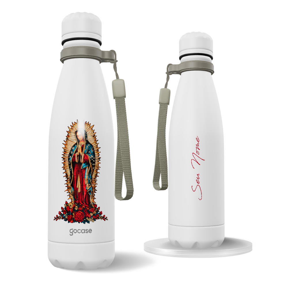 Garrafa Térmica Urban + Ebook - Nossa Senhora de Guadalupe Vitral