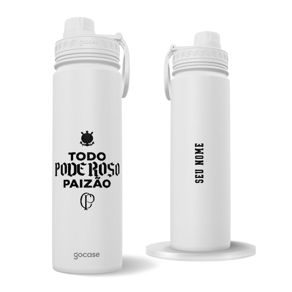Garrafa Térmica Fresh + Ebook - Corinthians - Todo Poderoso Paizão